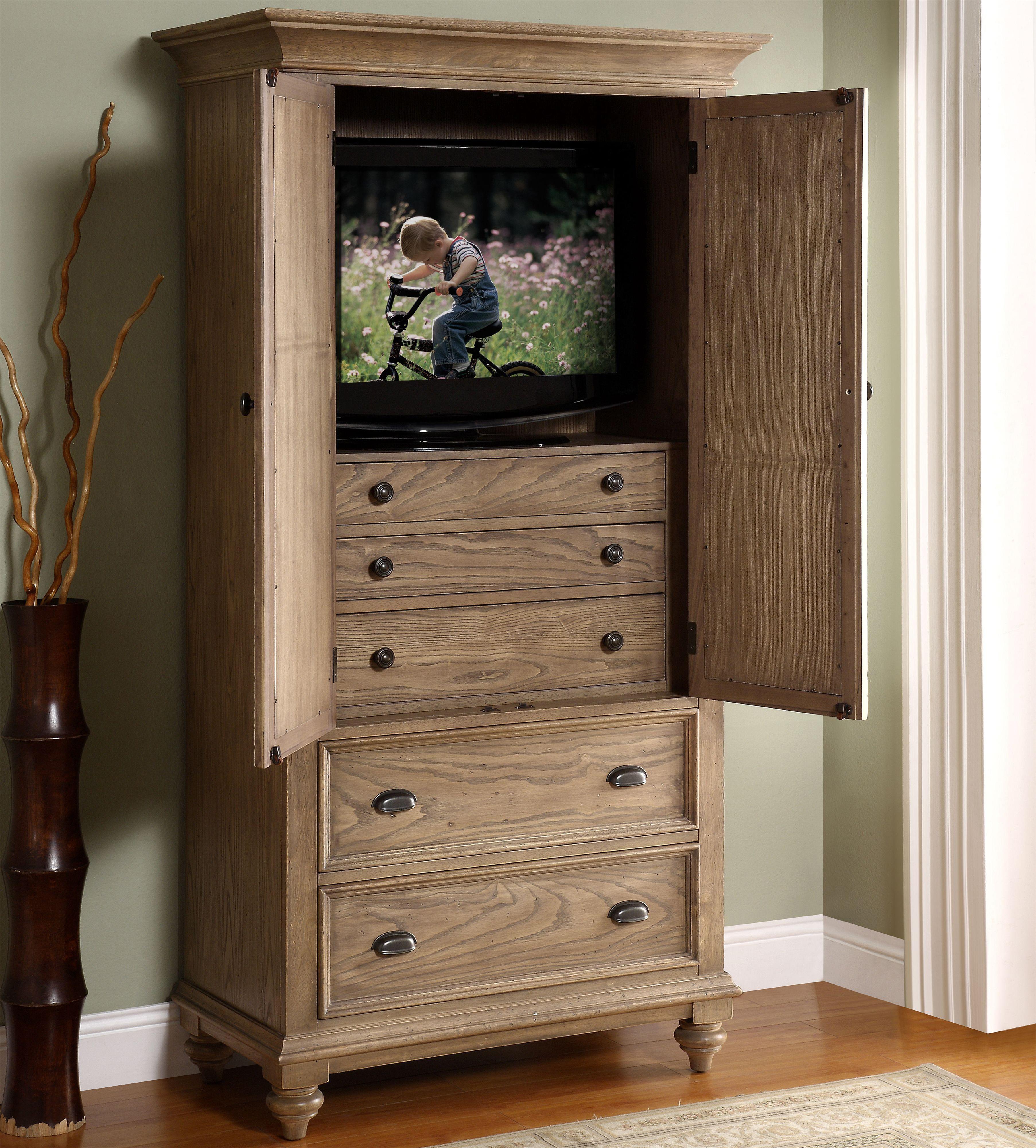 Riverside Furniture Coventry 32463 2 Door Mirror Armoire with 5 Drawers